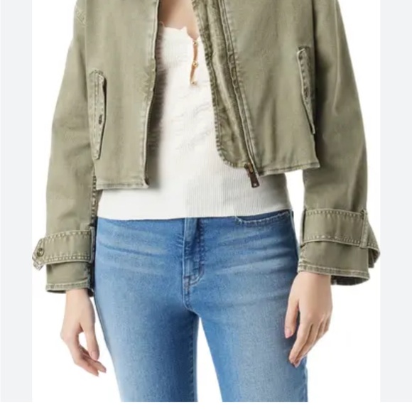 Sam Edelman Jackets & Blazers - Sam Edelman Cropped Moto Jacket XS -army green